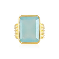 Blauer Onyx-Silberring