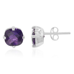 Sambia-Amethyst-Silberohrringe