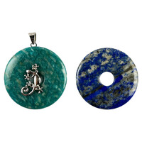 Donutset Amazonit und Lapislazuli