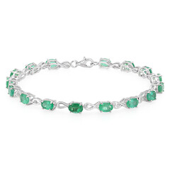 Sambia-Smaragd-Silberarmband