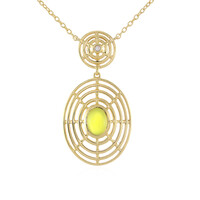 Gelber Achat-Silbercollier