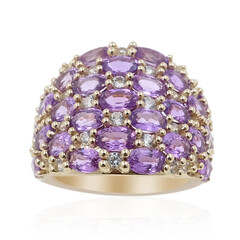 Purpurfarbener Ceylon-Saphir-Goldring