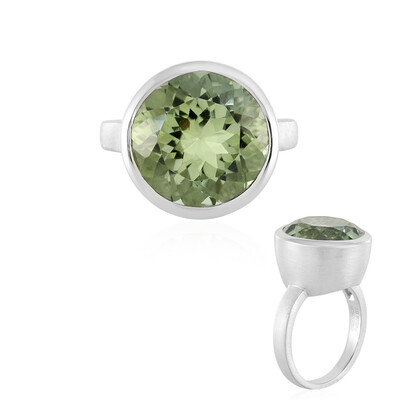 Grüner Amethyst-Silberring (MONOSONO COLLECTION)