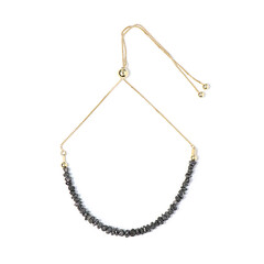 Schwarzer Diamant-Silberarmband