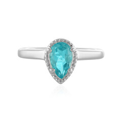 Blauer Apatit-Silberring
