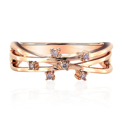 Pinkfarbener I3 Argyle-Brillant-Goldring (Mark Tremonti)