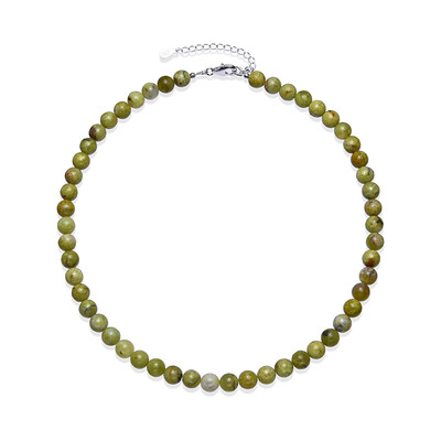 Grüner Opal-Silberhalskette