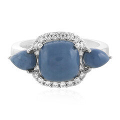 Blauer Opal-Silberring
