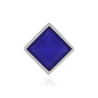 Blauer Chalzedon-Silberanhänger
