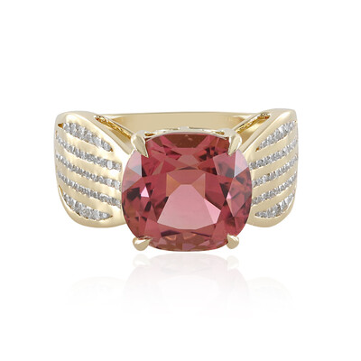Nigerianischer Pinkfarbener Turmalin-Goldring (de Melo)