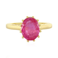 Pinkfarbener Madagaskar-Saphir-Silberring
