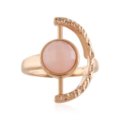 Pinkfarbener Opal-Silberring