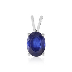Blauer Madagaskar-Saphir-Silberanhänger