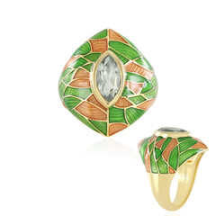 Grüner Amethyst-Silberring (Adela Silber)