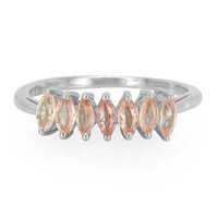 Padparadscha-Saphir-Silberring