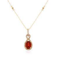 Mexikanischer Feueropal-Goldhalskette (CIRARI)