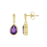 Sambia-Amethyst-Silberohrringe