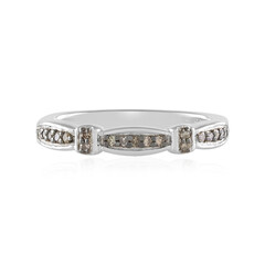 SI1 Champagner-Diamant-Silberring
