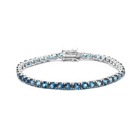 Londonblauer Topas-Silberarmband