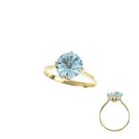 Himmelblauer Topas-Goldring