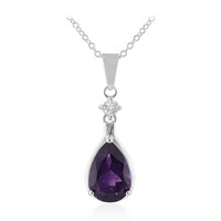 Sambia-Amethyst-Silberhalskette