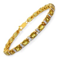 Gelber Beryll-Silberarmband