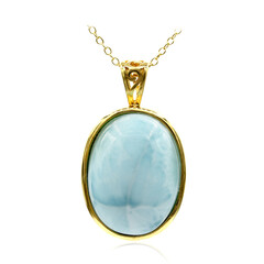 Larimar-Silberhalskette