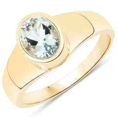 Aquamarin-Goldring