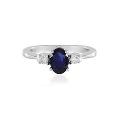 Blauer Madagaskar-Saphir-Silberring
