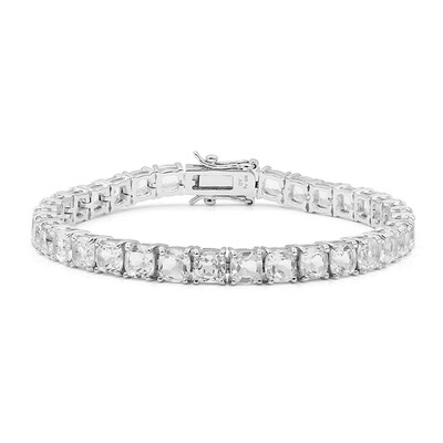 Weißer Topas-Silberarmband