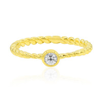 Weißer Saphir-Goldring