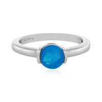 Äthiopischer Blauer Opal-Silberring