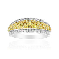 Gelber SI2 Brillant-Goldring (CIRARI)