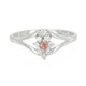 Padparadscha-Saphir-Silberring