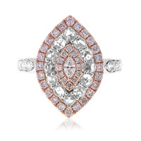 Pinkfarbener I1 Brillant-Goldring (CIRARI)