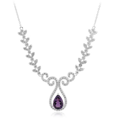 Sambia-Amethyst-Silbercollier