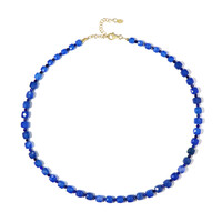 Blauer Achat-Silberhalskette