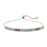 Edelstein-Silberarmband