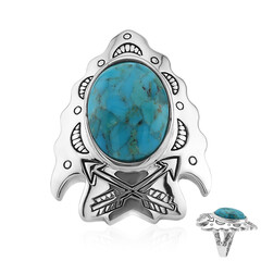 Blauer Kingman Mohave-Türkis-Silberring (Art of Nature)