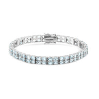 Himmelblauer Topas-Silberarmband