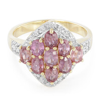 Nicht erhitzter Padparadscha-Saphir-Goldring (AMAYANI)