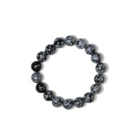 Schneeflocken-Obsidian-Armband