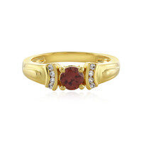 Roter Zirkon-Silberring