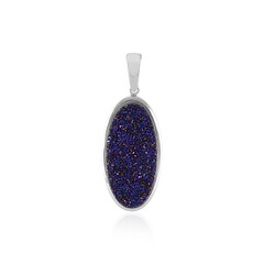 Lavendel-Glitzer-Achat-Silberanhänger