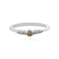 PK1 Champagner-Diamant-Silberring