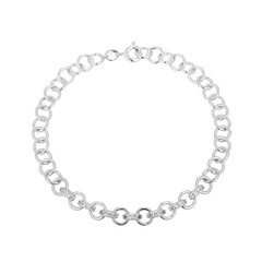 Weißer Topas-Silberarmband