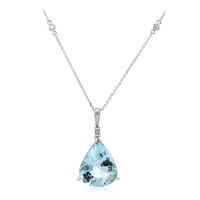 AAA-Brasilianischer Aquamarin-Goldhalskette (AMAYANI)
