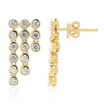 SI1 (G) Brillant-Goldohrringe (Annette)