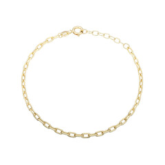 Silber-Ankerarmband - 2,07 g - 16,5-19 cm - vergoldet