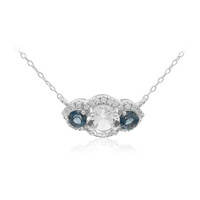 Weißer Topas-Silbercollier